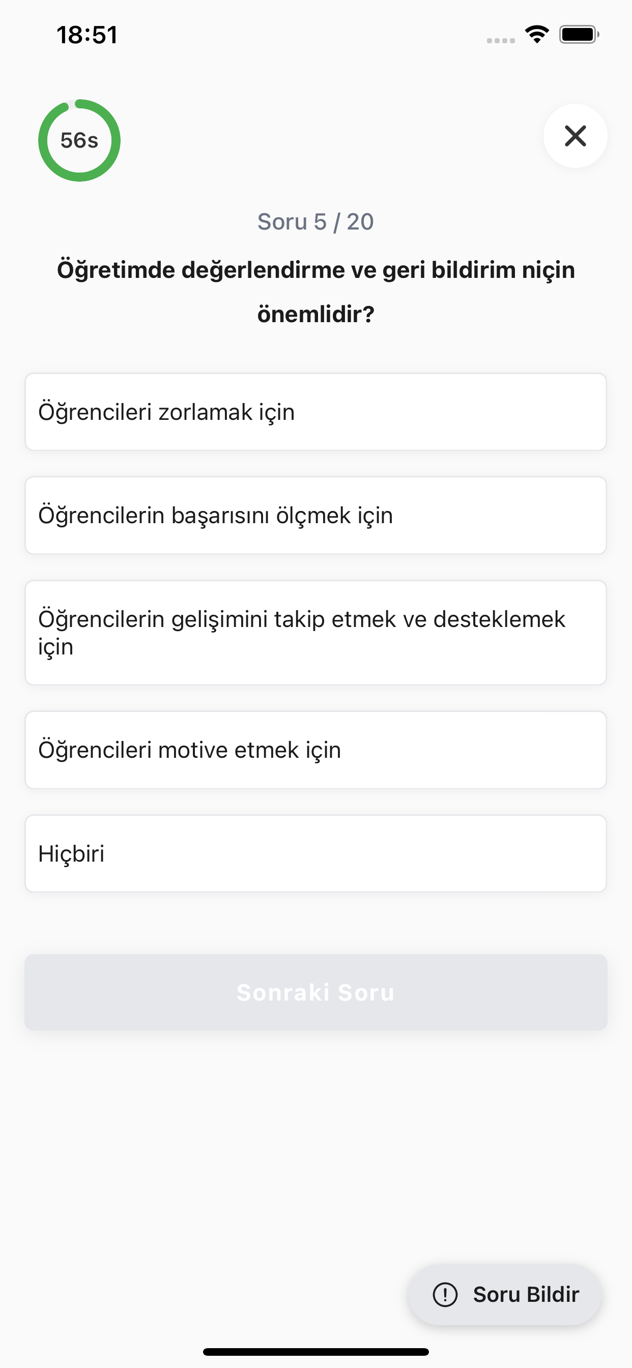 Test Ekranı